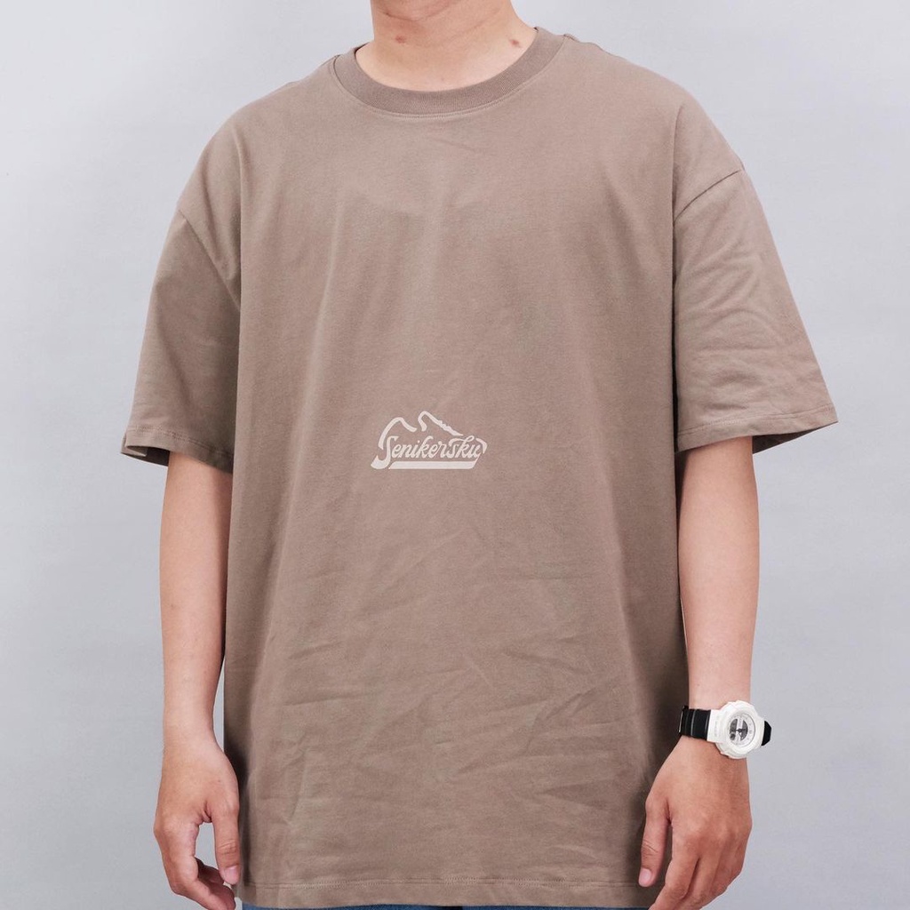 Essentials FOG Silicon Applique Backprint Taupe Tee SS21