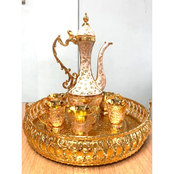 Cangkir dan Teko Perak Cantik Luxurious 1 set