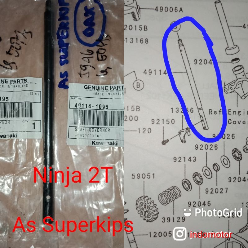 As/Shaft Superkips/Shaft Governor/Tuang Superkips Ninja 2T Superkips Original