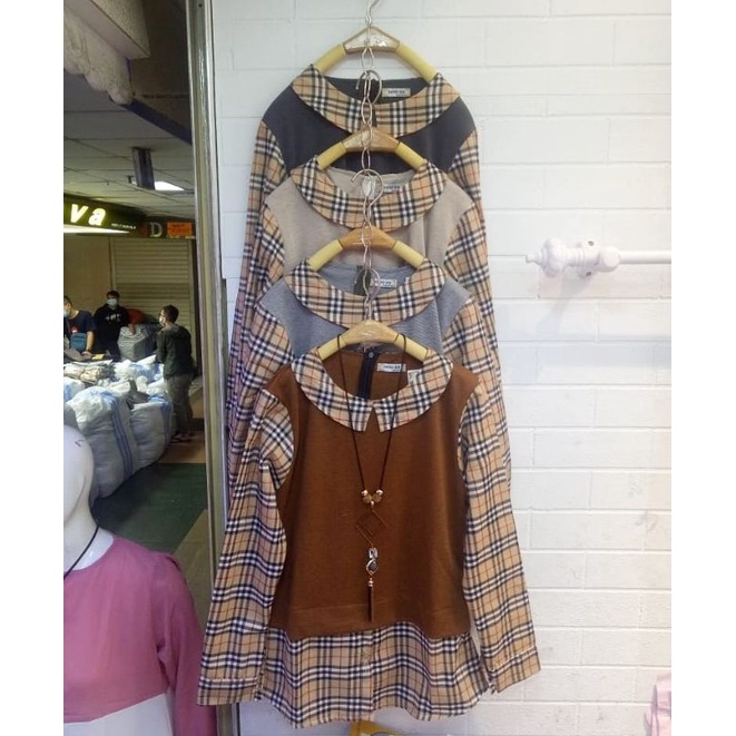 BLOUSE WANITA//BLOUSE IMPORT//BLOUSE WANITA IMPORT//BLOUSE KOTAK-KOTAK//ATASAN KOTAK-KOTAK