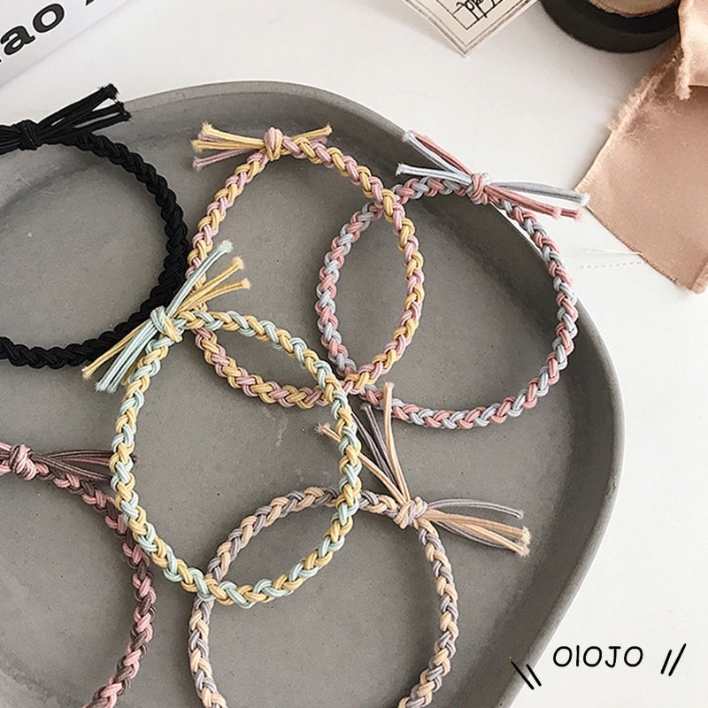 Ikat Rambut Warna-warni Untuk Fashion Wanita Karet Rambut Korea Elastisitas Tinggi - ol