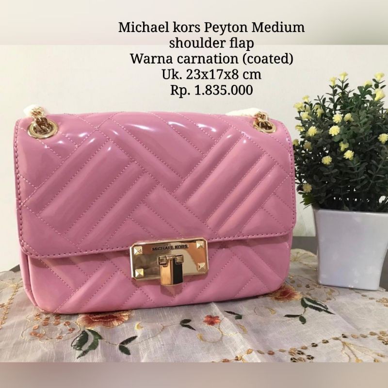 Michael Kors Peyton Medium Shoulder Flap carnation