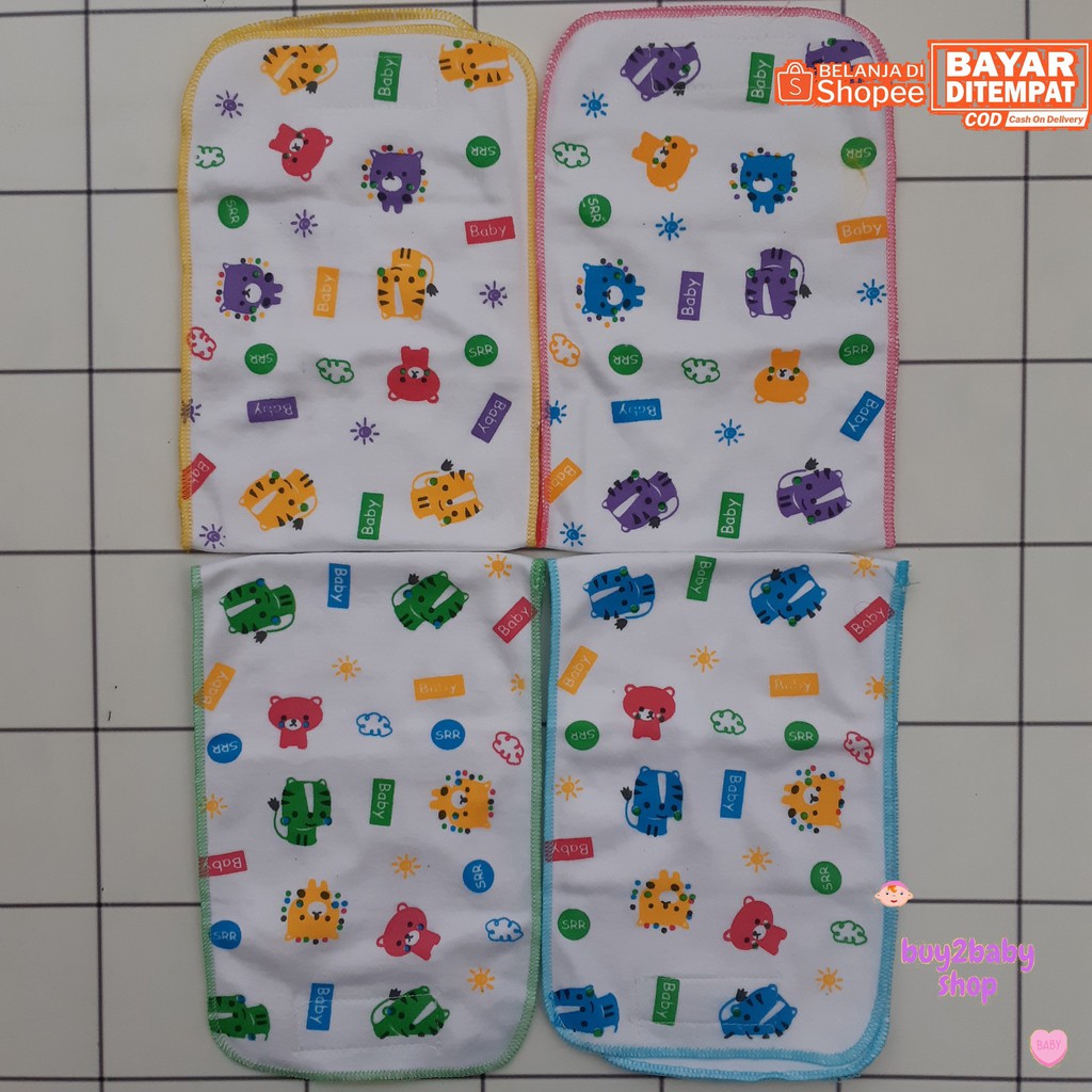 Gurita Bayi Perekat Velcro Baby Piety Motif Isi 6 PCS