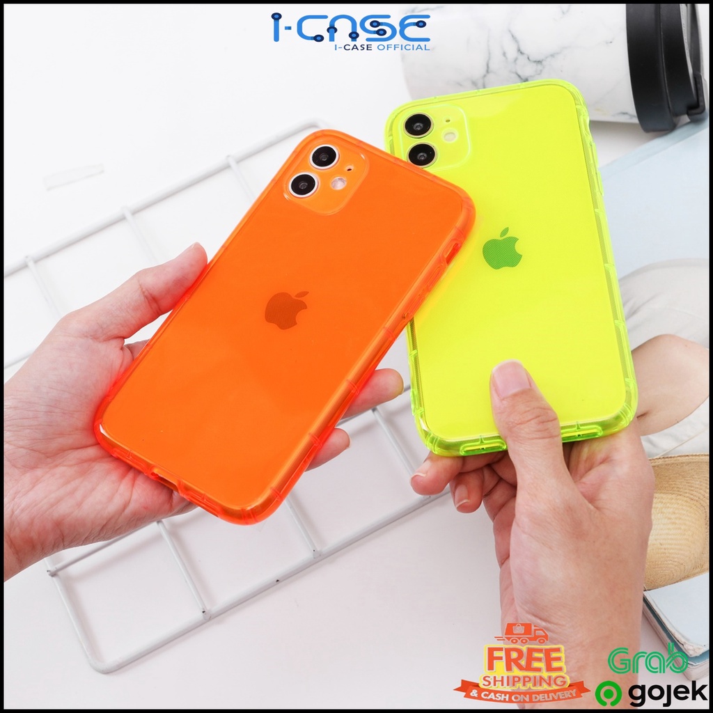 Neon Lens Cover Soft Case for iPhone 6 7 8 + X XS XR 11 Pro Max iCase