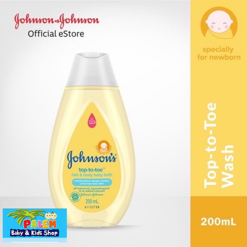 johnson's top to toe baby wash&amp; top to toe hair &amp; body baby bath 200ml &amp; 100ml