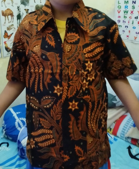 Batik Couple Keluarga Sania Ruffle Ori Ndoro Jowi Dnt Dimensi Abu