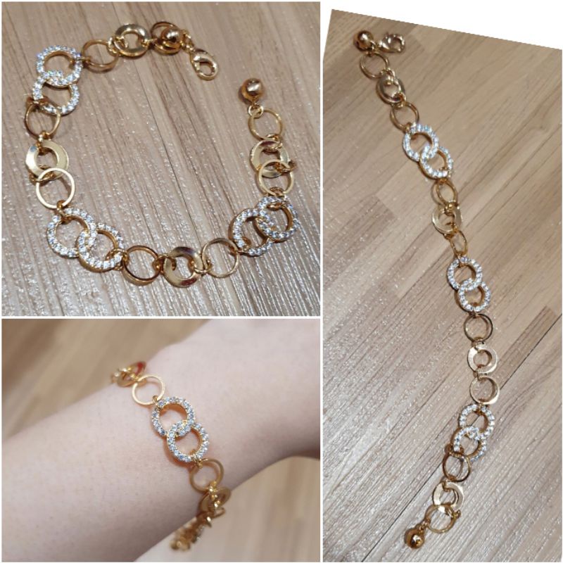 Gelang Premium Quality Lapis emas Gelang Krincingan Gold Tidak karatan Gelang import gold 8829