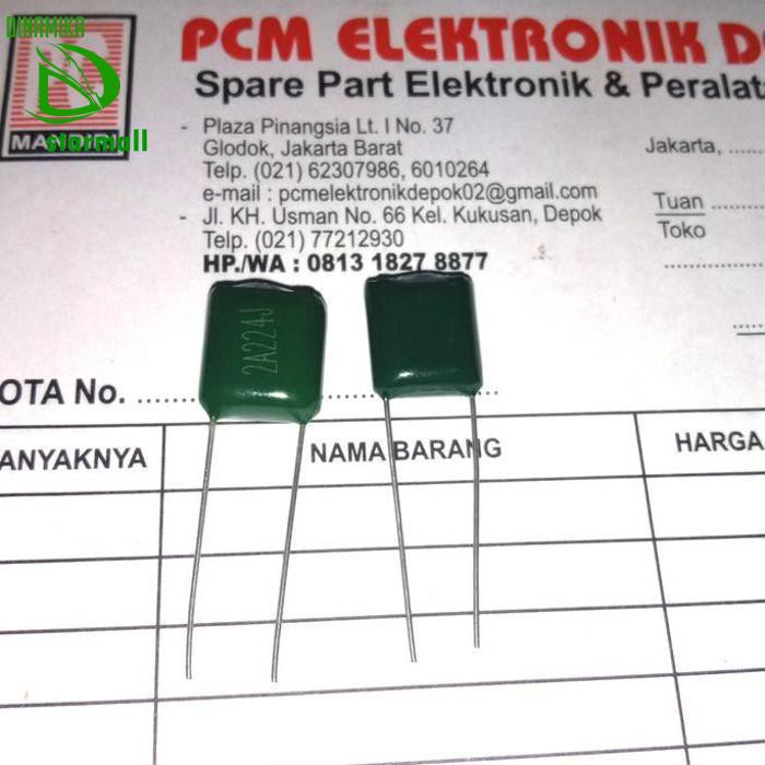 Kapasitor 2A224 224Nf 224 0.22Uf 100V Pcmelebik54 Diminati Banget