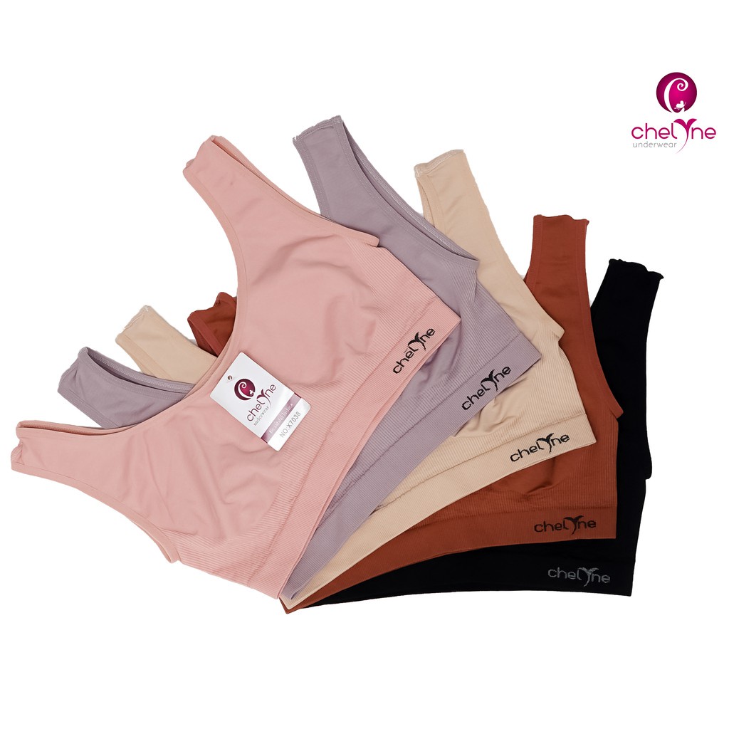 Miniset Chelyne Seamless Rajut Tanpa Busa X7038 Bra Remaja