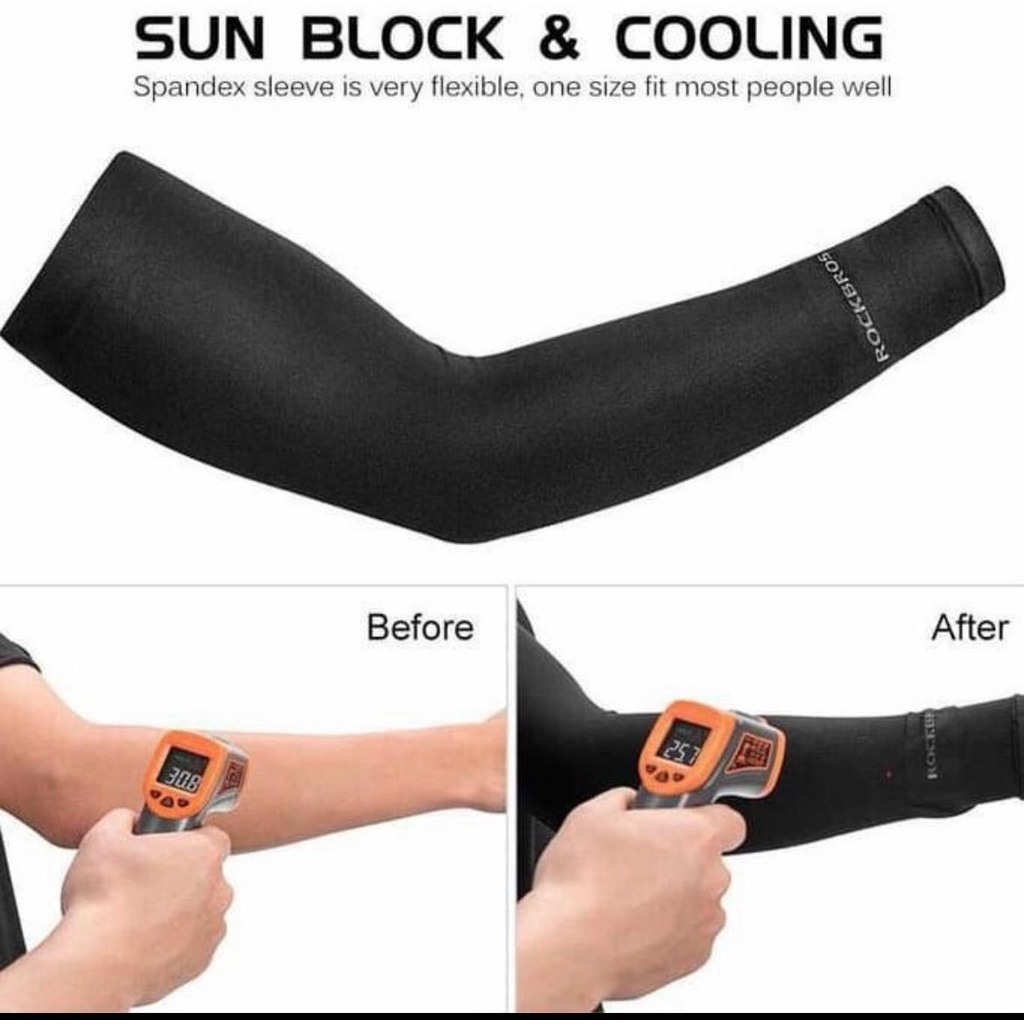 Manset Tangan Lengan Panjang Sepeda Olahraga Sun Block Slevee Rockbros Garansi Termurah-2