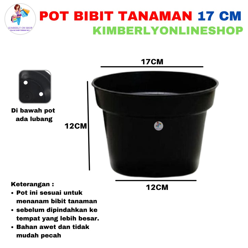 POT BUNGA 17cm / POT GROSIR