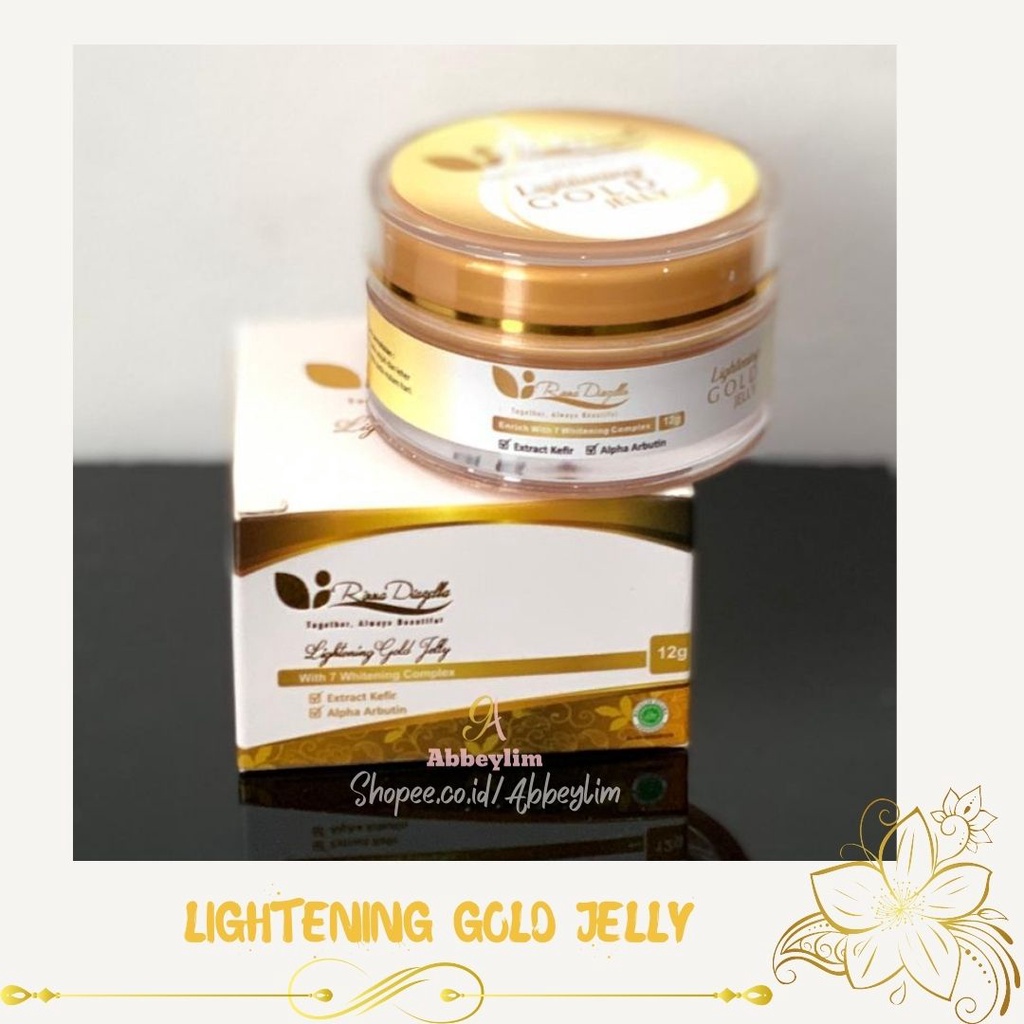 GOLD JELLY LIGHTENING RINNA DIAZELLA SKINCARE 12 GRAM BPOM