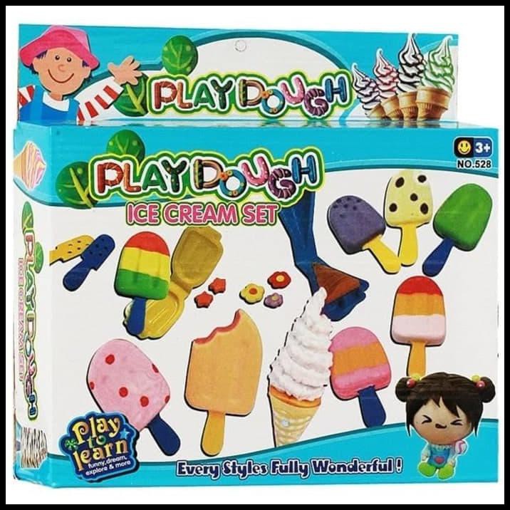 Wow Mainan Lilin Anak Playdough Ice Cream Set Seri 528