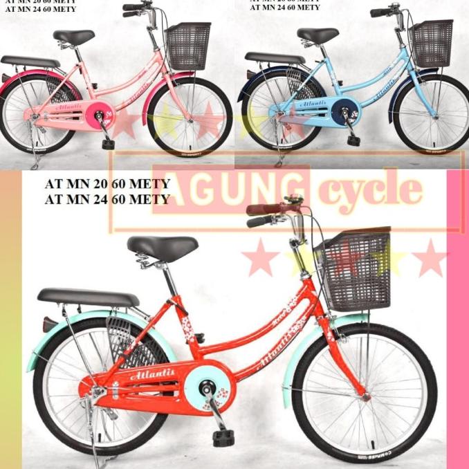 GRAB SEPEDA MINI DEWASA ATLANTIS OK METY 20 24 26 KERANJANG CITYBIKE