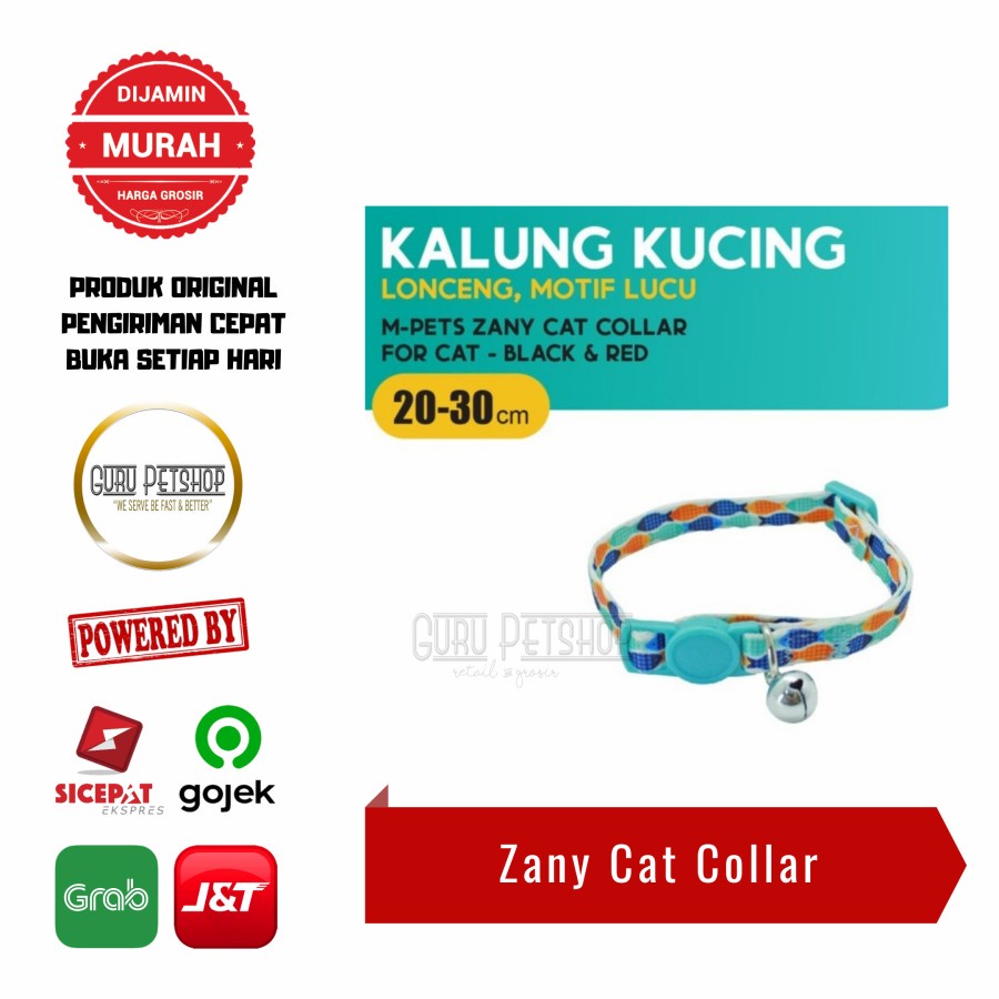 Kalung Kucing Lonceng M-Pets Zany Eco Collar 20-30cm Cat Collar