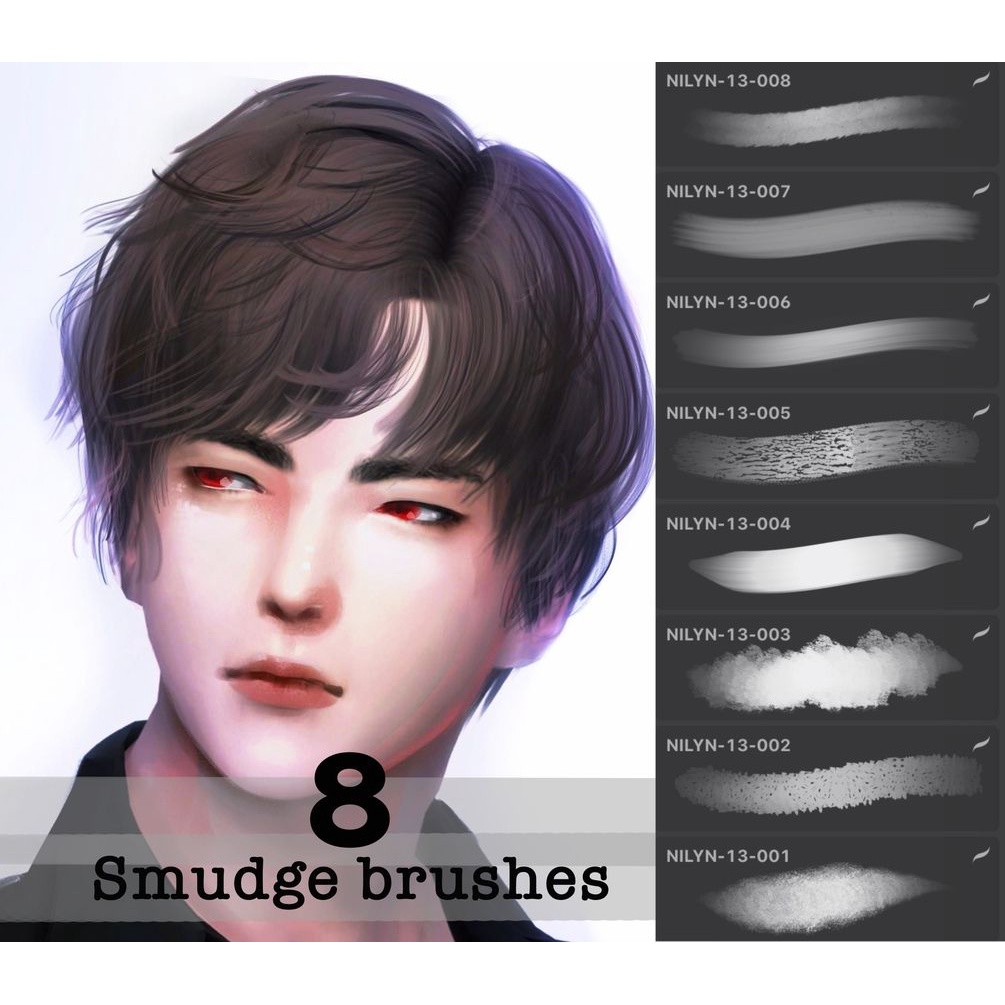 Procreate Brush - 8 Smudge Brushes