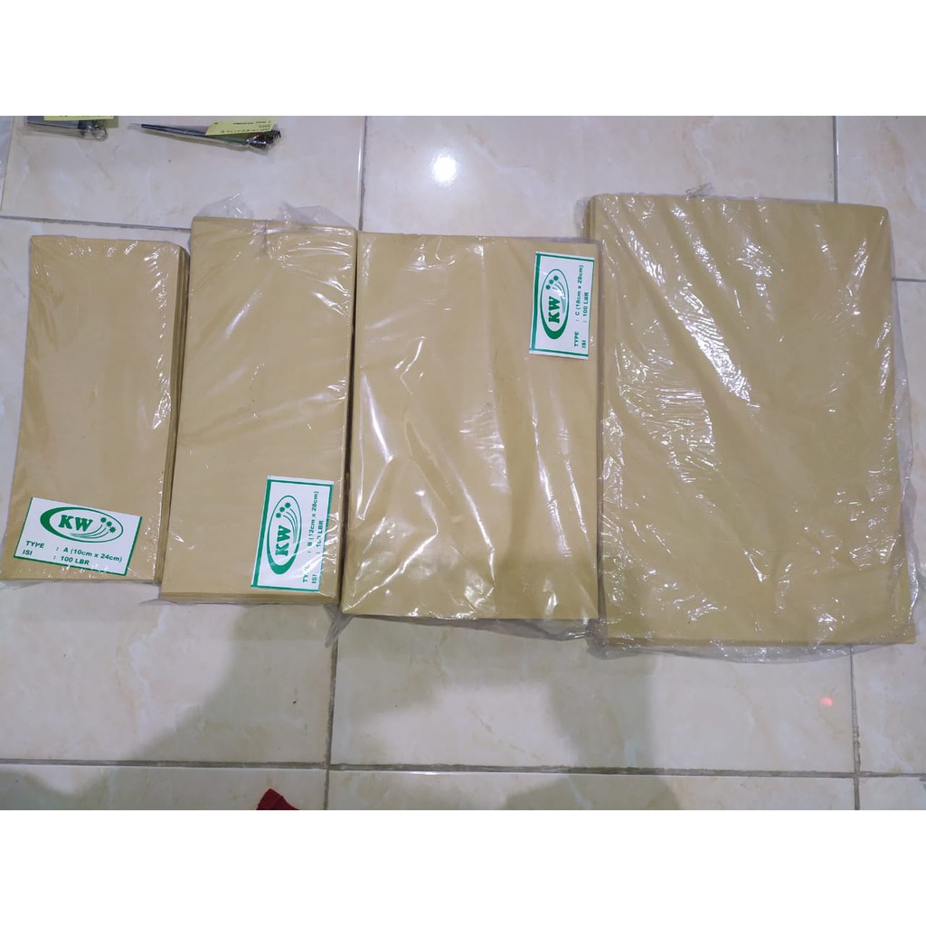

AMPLOP COKLAT Craft Paper Art ECER harga per lembar Stationary Kertas Cokelat Kantor Samson