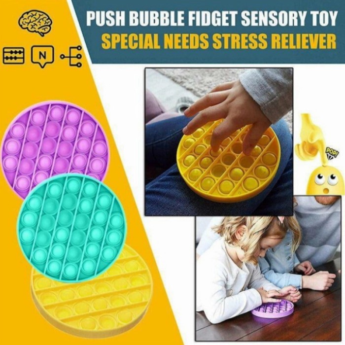 POP IT MURAH RAINBOW fidget push / Pop Its Fidget Toy Push bubble kids POPIT-3