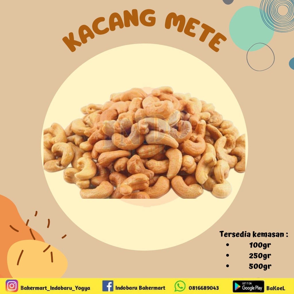 

Kacang Mete/Kenari/Kacang cincang Repack 500gr