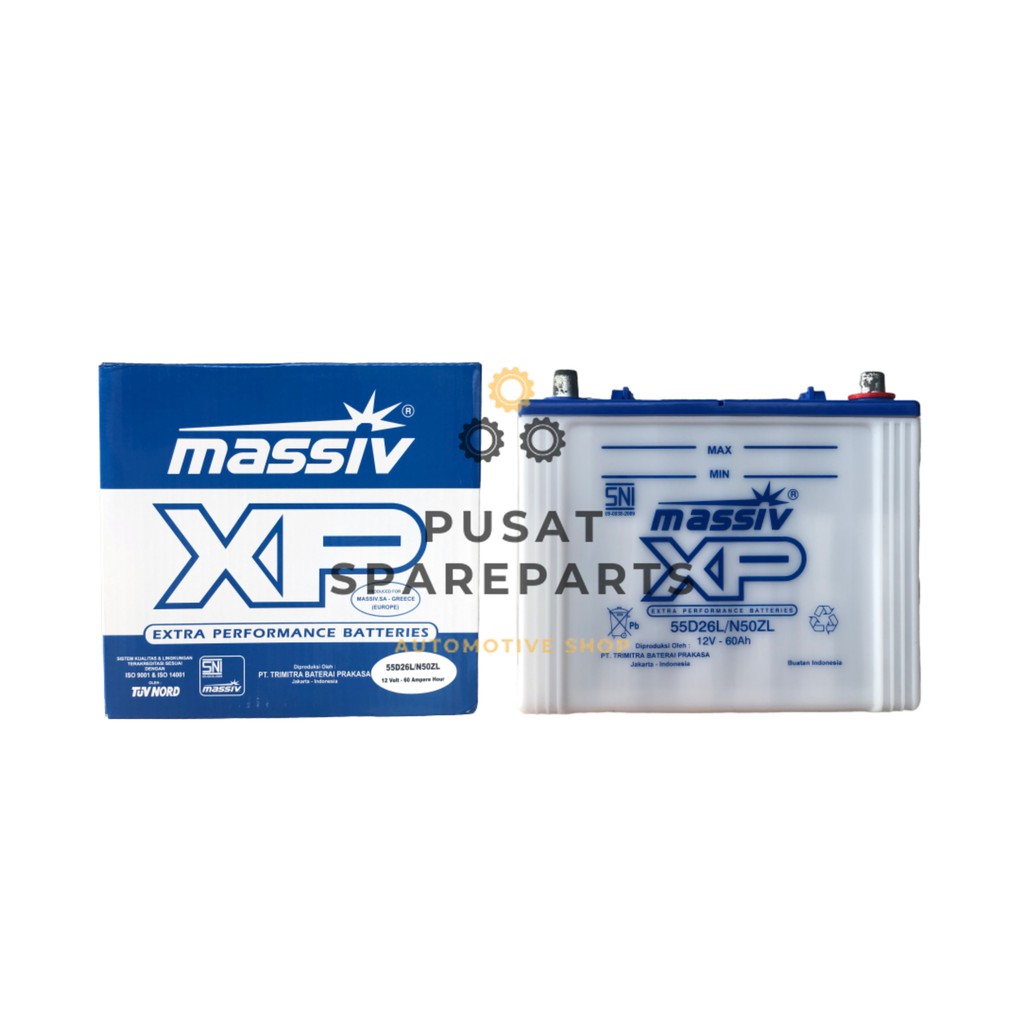 Jual Aki Mobil Massiv XP N50ZL (55D26L) - 12V / 60AH | Shopee Indonesia