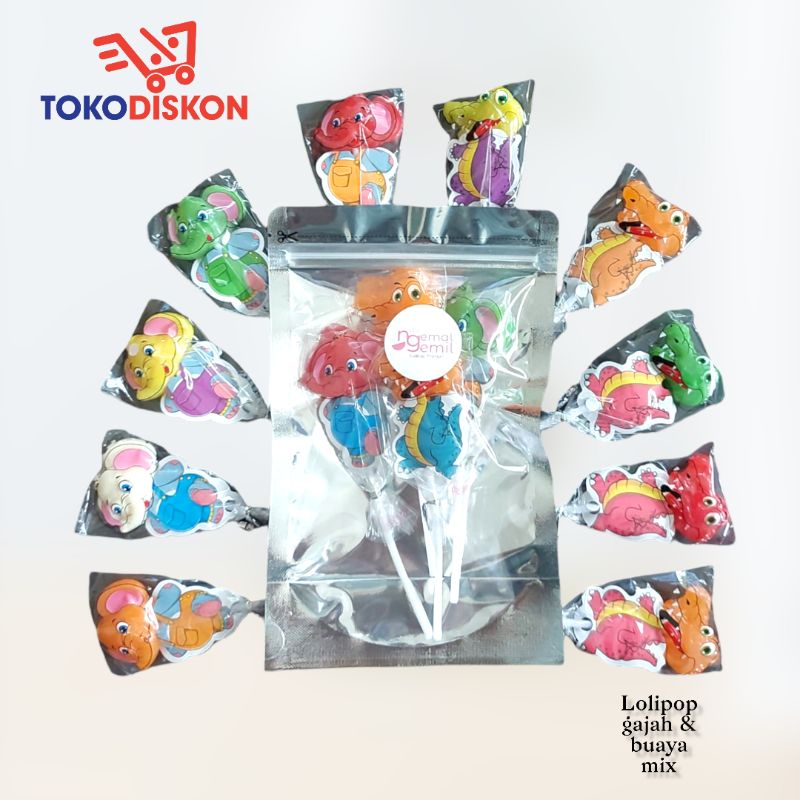 

Lolipop Gajah & Buaya Mix // Premium