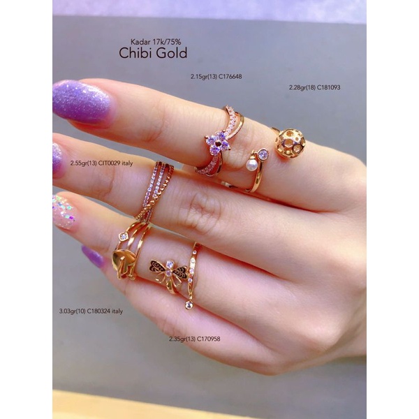 Cincin emas ITALY C176648 #chibi