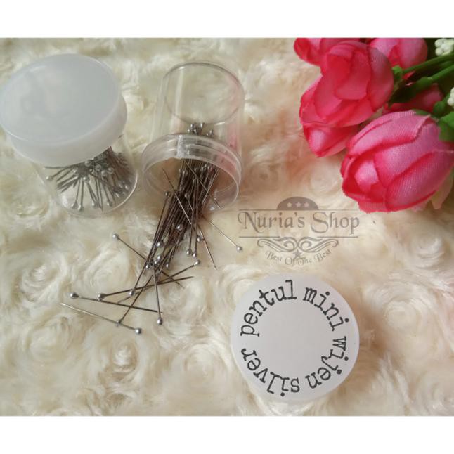 Jarum pentul wijen paku silver mini kecil pendek tajam premium newey BERGARANSI