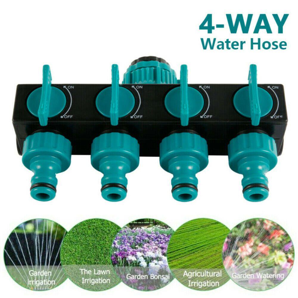 【 ELEGANT 】 Water Splitter 1 /2&quot;-3 /4&quot;-1&quot; 4arah Irigasi Penyiraman Switcher Divider Segregator Air