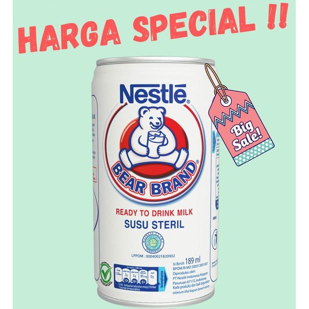 

PROMO!! BEAR BRAND 189 ML 30 PCS TERMURAH [EXP 2022]