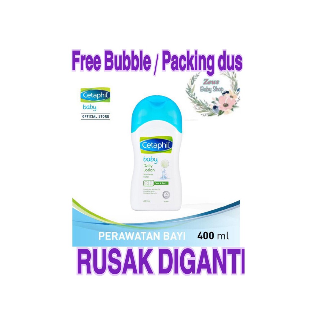 Cetaphil Baby Daily Lotion 400ml 400 Ml Losion Bayi Lotion Bayi FREE BUBBLE dan DUS