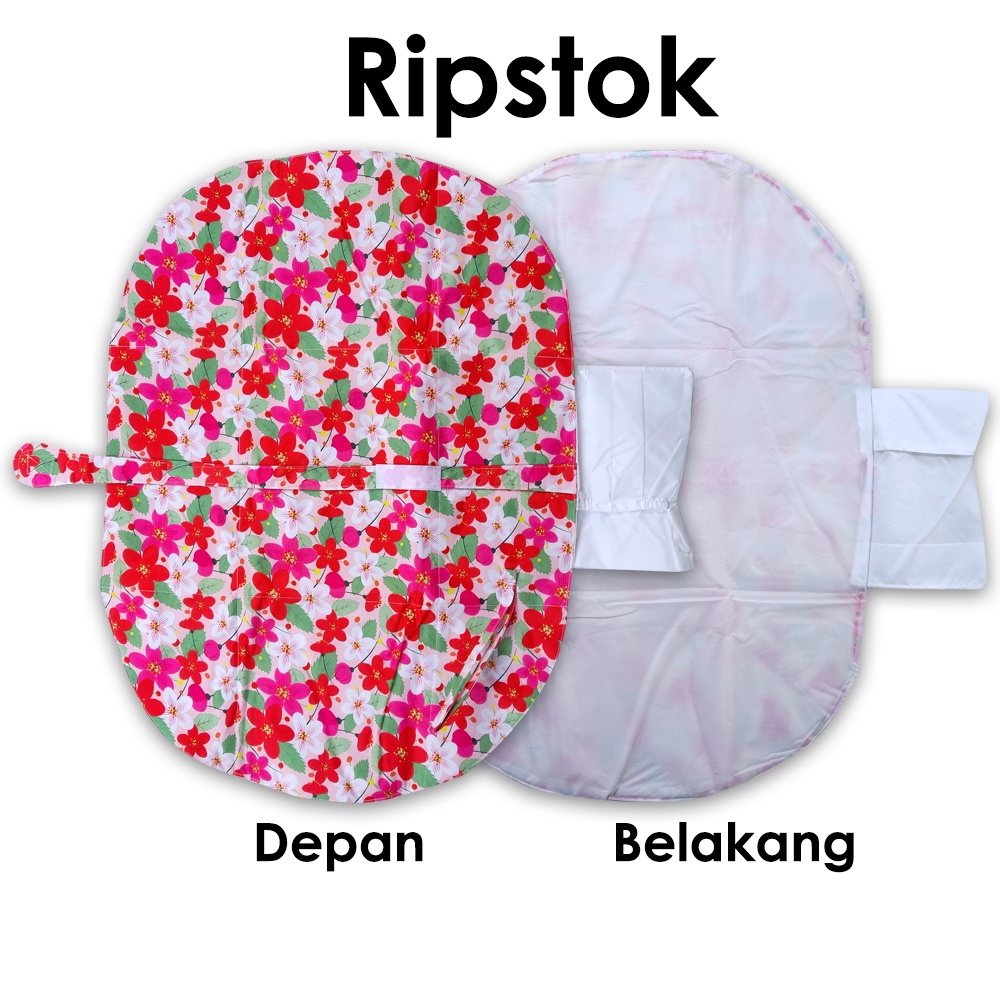 TRAVEL DIAPER CHANGING CLUTCH perlak lipat alas ganti bayi bahan CVC / RIPSTOCK