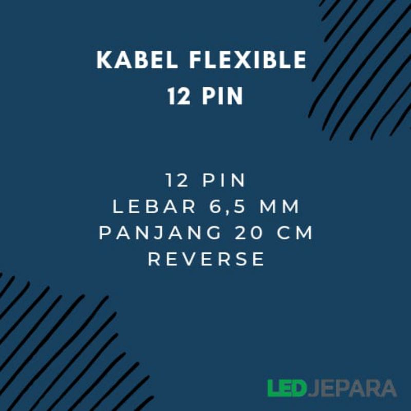 Kabel Flexible 12 Pin 20 CM Lebar 6,5 MM Reverse 80C 60V