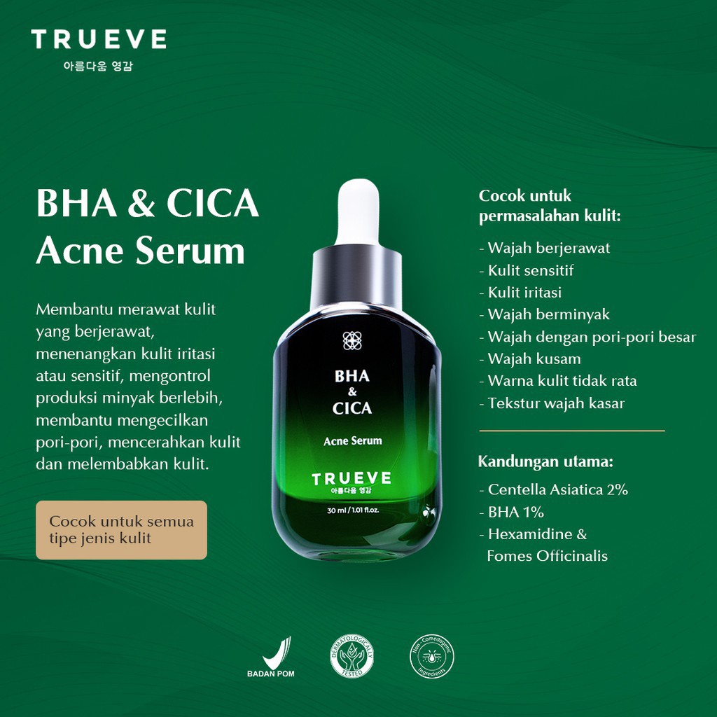 TRUEVE Vitamin C Niacinamide Galactomyces AHA BHA PHA Peeling Cica Acne Eye Gel Serum Actglo Drink