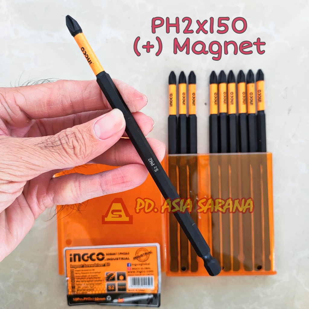 Impact Screwdriver Bit PH2 Panjang 150mm INGCO SDBIM11PH263 Mata Obeng