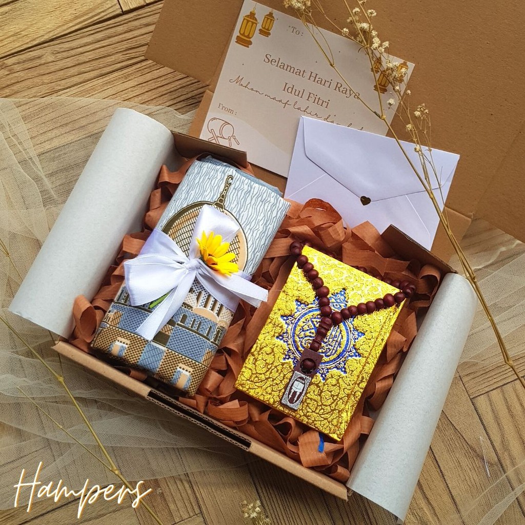 HAMPERS IDUL ADHA LEBARAN SAJADAH ALQURAN HIJAB TASBIH | HAMPERS GIFT BOX KADO CEWEK | KADO ULTAH CEWEK WISUDA | HAMPERS IDUL FITRI GIFT BOX