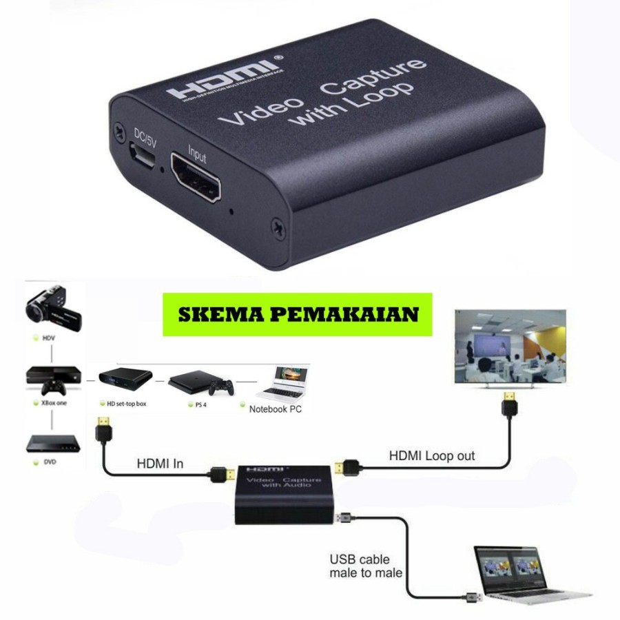 NewG HDMI Video Capture Card  Video with Loop/With Audio Out USB 3.0 Cards 4K Input