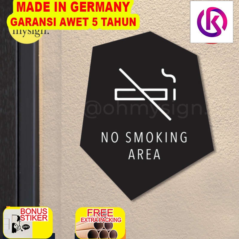 

Grosir Acrylic Signage No Smoking Area Modern | Sign Akrilik Printed