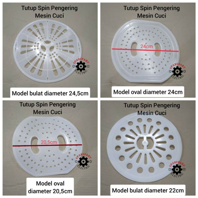 TUTUP SPIN PENGERING MESIN CUCI 2 TABUNG LENGKAP SEMUA UKURAN