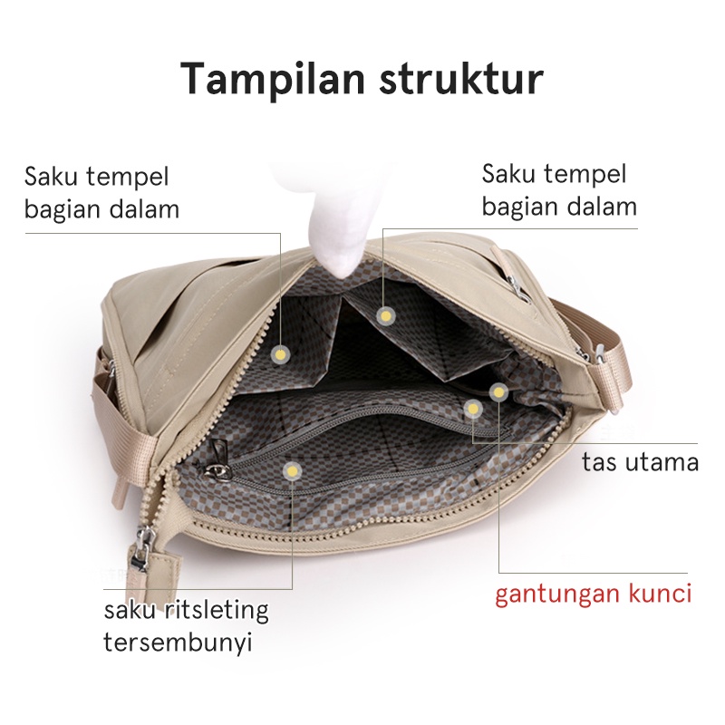 Hathin muii COLORFUL FOX 0425 Tas Selempang Wanita Sling Bag Wanita Shoulder Bag Wanita