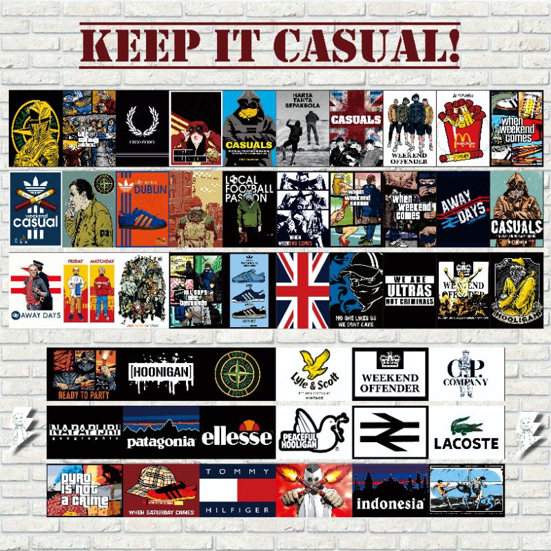 [10PCS] POSTER CASUAL HOOLIGANS ULTRAS FOOTBALL A4/A5