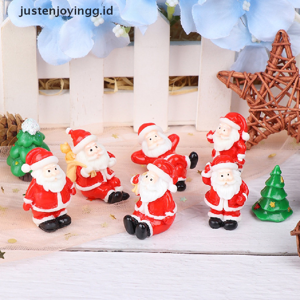 Miniatur Santa Claus Snowman Pohon Natal Untuk Dekorasi Taman