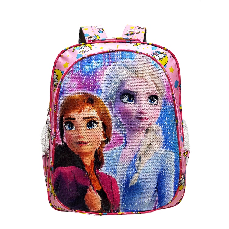 APPA Tas Ransel Anak Prempuan Sekolah  TK/SD Sequin Usap 2 Gambar Berubah Karakter  UNICORN - FROZEN Terbaru