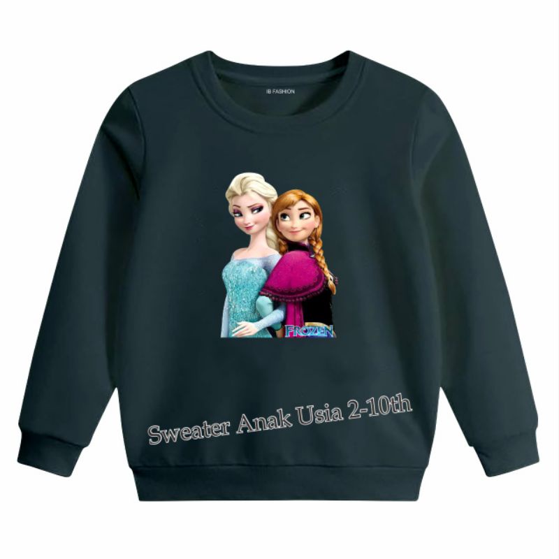 ((IB))SWEATER ANAK PEREMPUAN/FROZEN DIGITAL SABLON