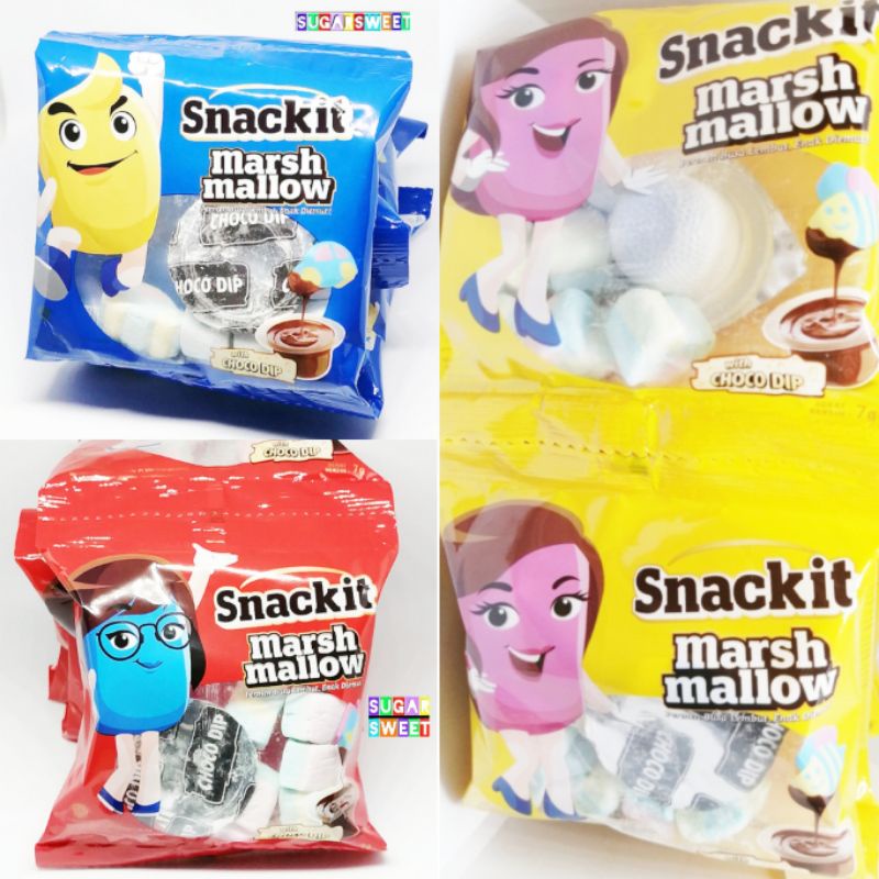 

Snack it Marshmallow Kino With Choco Dip Renceng (1 pack isi 10 pcs x 7,5 gram)