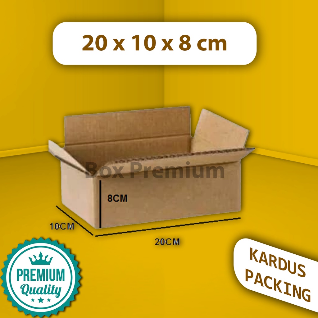 

{ISI 5 pcs} Kardus Dus Box 20x10x8 cm Packing KMK/125 BFlute Baru Polos Tebal KUAT