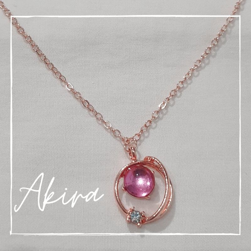 Kalung Premium Alloy Korean Style Necklace Rosegold | Akira & Yuki Necklace | Fleuraccessories.id