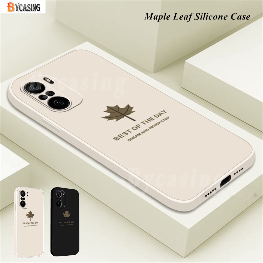 Luxury Square Soft Phone Case for Redmi 10 Note 10 Pro Xiaomi Poco M3 X3 NFC X3 Pro Redmi 9T Note9S Note9 Note8 Note7 Cases Silicone Maple Leaf Shockproof Back Cover BY