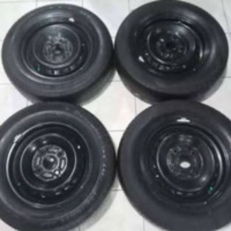 serep satuan velg kaleng Ring 14 PCD 114 +Ban 185/70 atau 175/65 layak pakai avanza xenia futura kijang panther ss carry aminty esteem