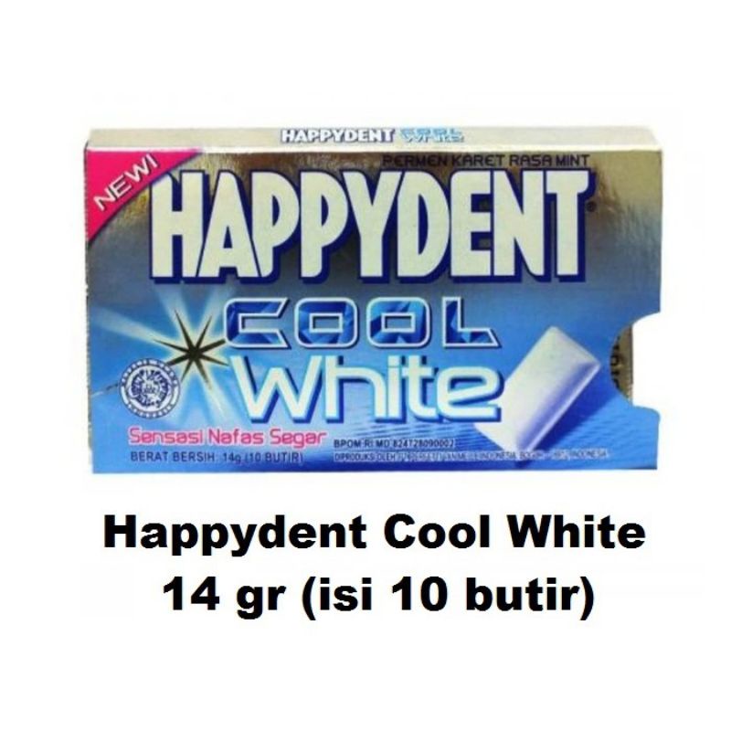 

Permen Happydent Cool White Blister isi 10 butir