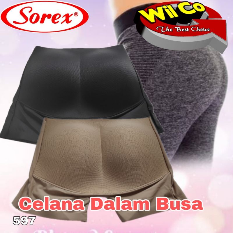 K597 -  (Harga Per 1Pcs) CELANA BUSA WANITA SHAPEWARE PAKAIAN DALAM WANITA CD BUSA PEMBENTUK BOKONG SEXY SOREX SIZE S - XL